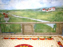 Outdoor wall and floor mural