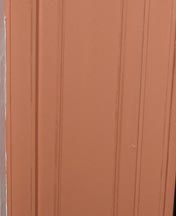 Detail of door frame with basecoat